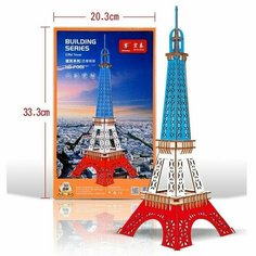 Деревянная 3D головоломка Эйфелева башня / 3д пазлы для детей и взрослых Нет бренда