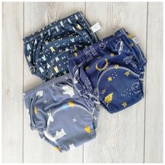 Трусики для приучения к горшку 6-ти слойные набор 3 шт. / тренировочные, многоразовые, впитывающие трусики подгузники размер 110 (L) Бамбуковый мишка