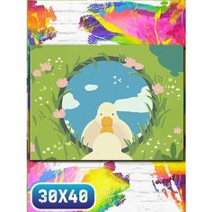 Картина по номерам на холсте милота уточки - 12325 30х40