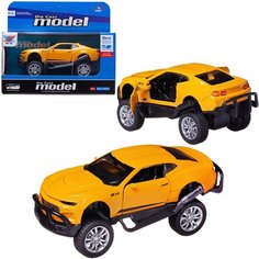 Машинка Junfa Джип желтый 1:32 металлический с открывающимися дверцами инерционный Китай