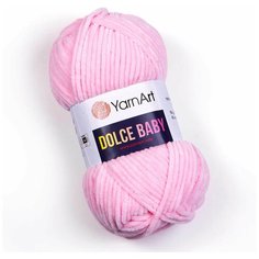 Пряжа для вязания YarnArt Dolce Baby (ЯрнАрт Дольче Беби) - 1 моток 750 розовый, фантазийная, велюровая для игрушек 100% микрополиэстер 85м/50г