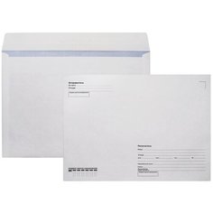 Конверт Buro C4 229x324мм "Куда-Кому" белый силиконовая лента 90г/м2 с внутренней запечаткой (pack:250pcs)