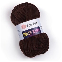Пряжа для вязания YarnArt Dolce Baby (ЯрнАрт Дольче Беби) - 5 мотков 775 шоколад, фантазийная, велюровая для игрушек 100% микрополиэстер 85м/50г