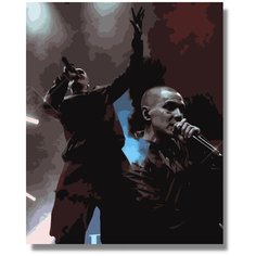 Картина по номерам "Face на сцене" холст на подрамнике 40х50