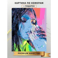 Картина по номерам Портрет Цветной девушки / portrait of a colored girl холст на подрамнике 40*50