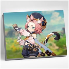 Картина по номерам 30х40 Геншин Диона (26 цветов) CHR0187 Genshin