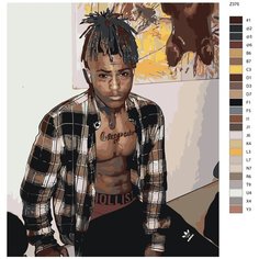 Картина по номерам Z-375 "XXXTentacion" 60x80 Brushes Paints