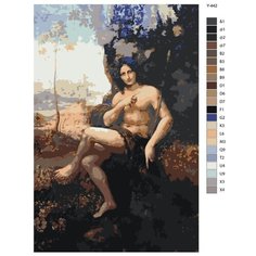 Картина по номерам Y-442 "Леонардо да Винчи - Вакх. Репродукция" 60x90 Brushes Paints