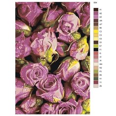 Картина по номерам S54 "Розы" 40x60 Brushes Paints