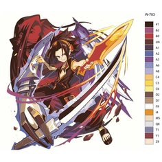 Картина по номерам W-703 "Аниме Шаман Кинг. Йо Асакура" 40x40 Brushes Paints