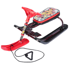 Снегокат с лыжами, позволяющими ехать и вперед, и назад, усиленный тормоз, нагрузка до 100 кг Techno Store