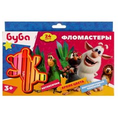 Умка Набор фломастеров Буба, FRK24-67361-BU, разноцветный, 24 шт.