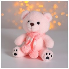 Мягкая игрушка «Мишка в шарфике», цвет розовый Romanoff