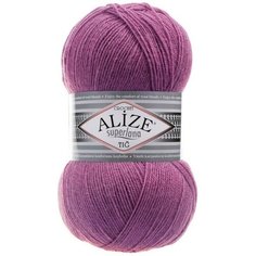 Пряжа ALIZE Superlana Tig (Суперлана тиг) - 2 шт цвет: 440 темная сухая роза, 25%шерсть, 75% акрил, 570м/100г