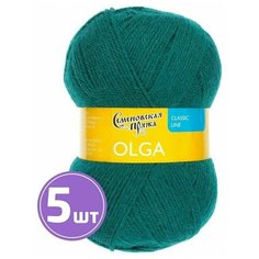 Пряжа Семеновская пряжа Olga (70039), изумруд 5 шт. по 100 г