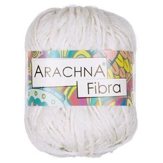 Пряжа для вязания спицами, крючком Arachna Fibra классическая средняя, 100% полиэфир цвет 01 белый, 10 шт. по 50 г 200 м