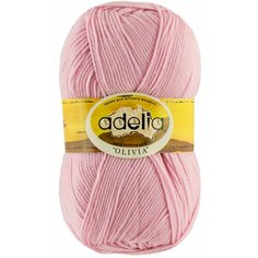 Пряжа Adelia OLIVIA (25), светло-розовый, 5 шт. по 100 г