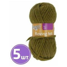 Пряжа Семеновская пряжа Roving felt (1437), зеленый янтарь 5 шт. по 50 г