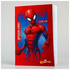 Блокнот А6 32 л на скрепке Человек-паук Супергерой, 1 шт. Marvel
