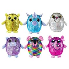 Набор мягких игрушек Beverly Hills Teddy Bear Shimmeez серия2, плюшевые фигурки животных в пайетках, 20 см, разноцветный