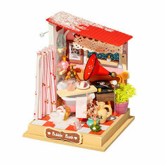 3D деревянный конструктор Robotime Миниатюрный дом - Деревянный конструктор Румбокс - Ванна с пузырьками DS018