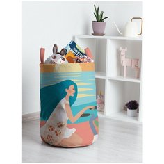 Корзина для игрушек JoyArty "Девушка на отдыхе" 35x50 см