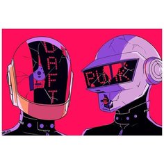 Картина по номерам Музыка Daft Punk (Роботы) - 8534 Г 60x40