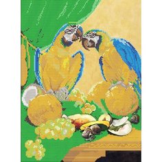 Вышивка бисером картины Попугаи 30*38см Светлица