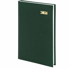 Ежедневник Staff датированный, 2024, 145х215 мм, А5, обложка бумвинил, зеленый