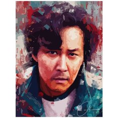 Картина по номерам на холсте Сериал Игра в кальмара - 7943 В 30x40