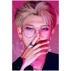 Картина по номерам на холсте kpop bts Namjoon Ким Намджун - 2302 40X60