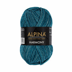 Пряжа ALPINA HARMONY 100% мериносовая шерсть 10 шт. х 50 г 175 м +- 5 м N05 т. бирюзовый