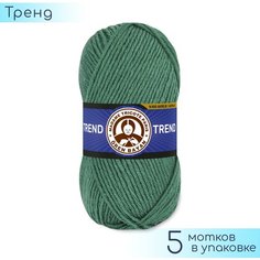Пряжа Madame Tricote "Trend" №132 Бледно зеленый, 100% акрил, 100гр. 180м. 5шт.