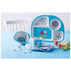 Детская бамбуковая посуда, набор для прикорма Posuda Dlya Detey