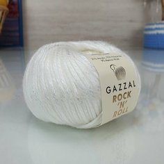 Пряжа GAZZAL ROCK N ROLL (Gazzal), белый - 13733, 9% шерсть, 70% полиамид, 21% акрил, 10 мотков, 50 г, 115 м.