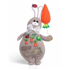 Набор для создания игрушки из фетра + раскраска «Морковный Заяц» Кукла Перловка