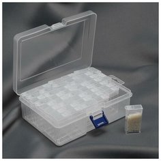 Набор контейнеров для рукоделия, 42 баночки, 1 × 3 × 5 см, 12 × 18 × 6 см, цвет прозрачный Арт Узор