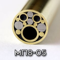 Мозаичный пин МП8-05 диаметром 8мм с темлячным отверстием 3мм, Заготовка для рукояти ножа, поделок, хобби, творчества! Knife Make