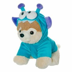 Мягкая игрушка Abtoys Модные питомцы. Собачка в оранжевом костюме Лисички, 18см M4872