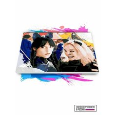 Картина по номерам на холсте Wednesday Уэнздэй и Энид Кошки, 80 х 120 см Красиво Красим