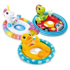 Круг надувной INTEX для малышей с трусами &quotSee-Me Sit Pool Riders&quot(Зверята-обнимашки), 3-4 года, 3 вида, 77х58см int59570NP