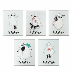 Тетрадь 48 листов в клетку "Интроверт (Эксклюзив)", обложка мелованный картон, выборочный лак, Черные блестки, блок 60 г/м2, микс Listoff