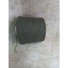 Пряжа бобинная Zegna Barufa Mousse, 300 г, 700 м, меринос 70%, полиамид 30%, зелено-фиолетовый Wool Melang