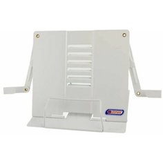 Подставка для книг, учебников с боковым держателем, белая Asmar