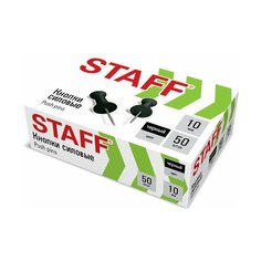 Силовые кнопки-гвоздики черные STAFF 50 штук, в картонной коробке, 271320 В комплекте: 24шт.