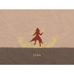 Плакат, постер на бумаге Dota 2: Lina/Дота 2: Лина/игровые/игра/компьютерные герои персонажи. Размер 21 на 30 см