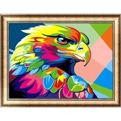Алмазная мозаика "Птицы, орел" "Раскрасим сами"