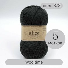Пряжа Alize Wooltime (Вултайм) 873 плющ 75% SW шерсть, 25% полиамид 100г 200м 5шт