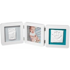 Рамочка тройная с отпечатком Baby Art; белый 3601097200