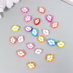 Бусины для творчества PVC "Облачко-смайл" цветные набор 20 шт 1х1х1 см Арт Узор